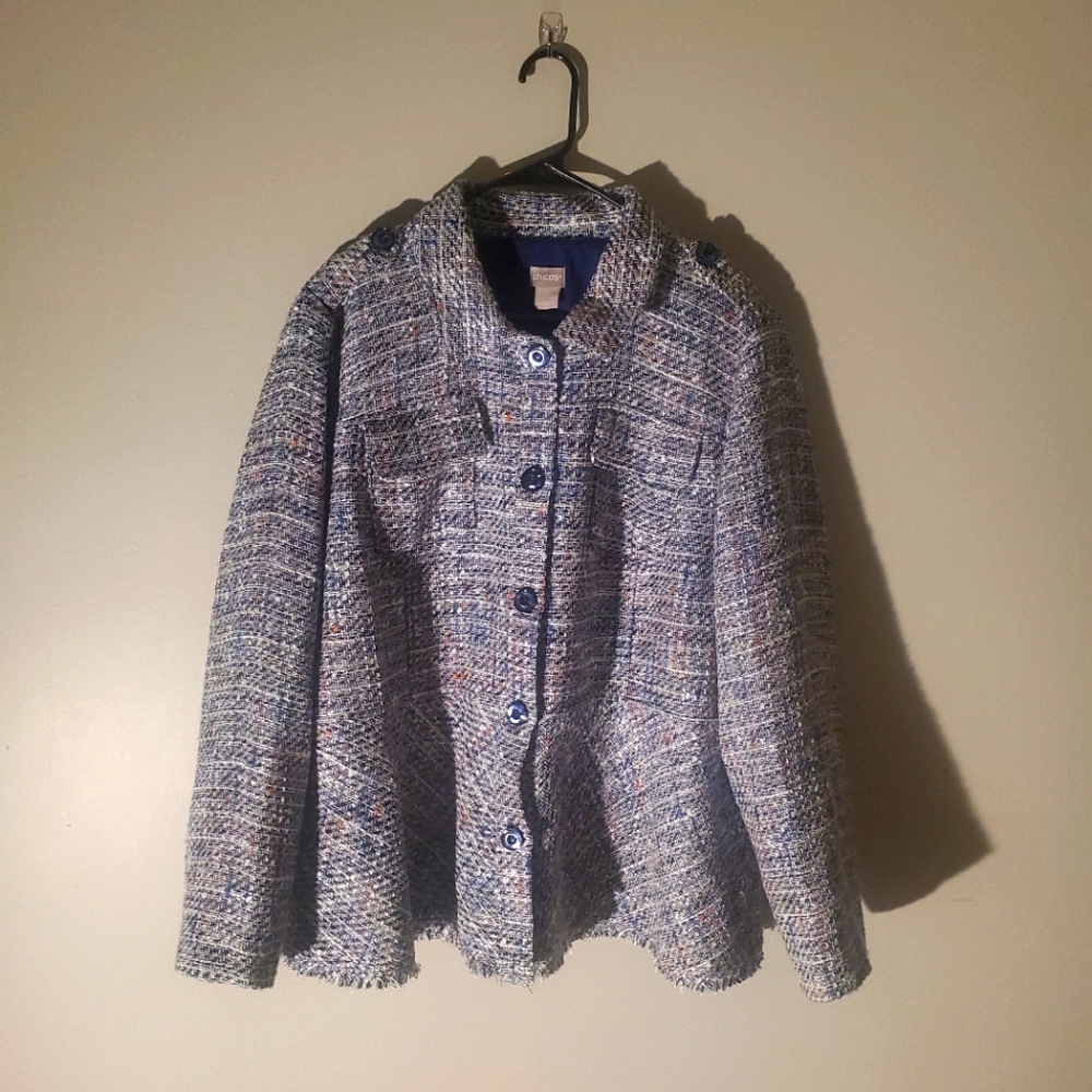 Multi Colored Textured Jacket - image 1